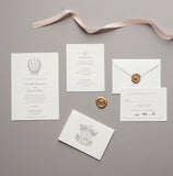 Classic Crest Wedding Invitation