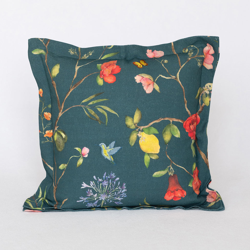 De La Vina Pillow Cover - Green Watercolor Pillow