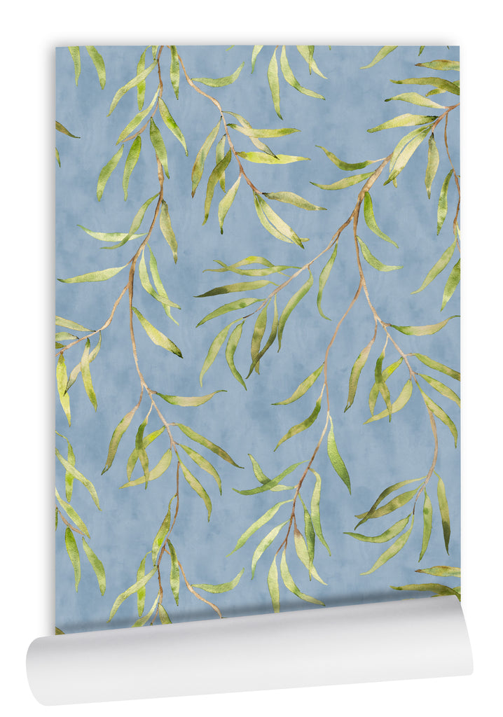 Eucalyptus Wallpaper - Blue