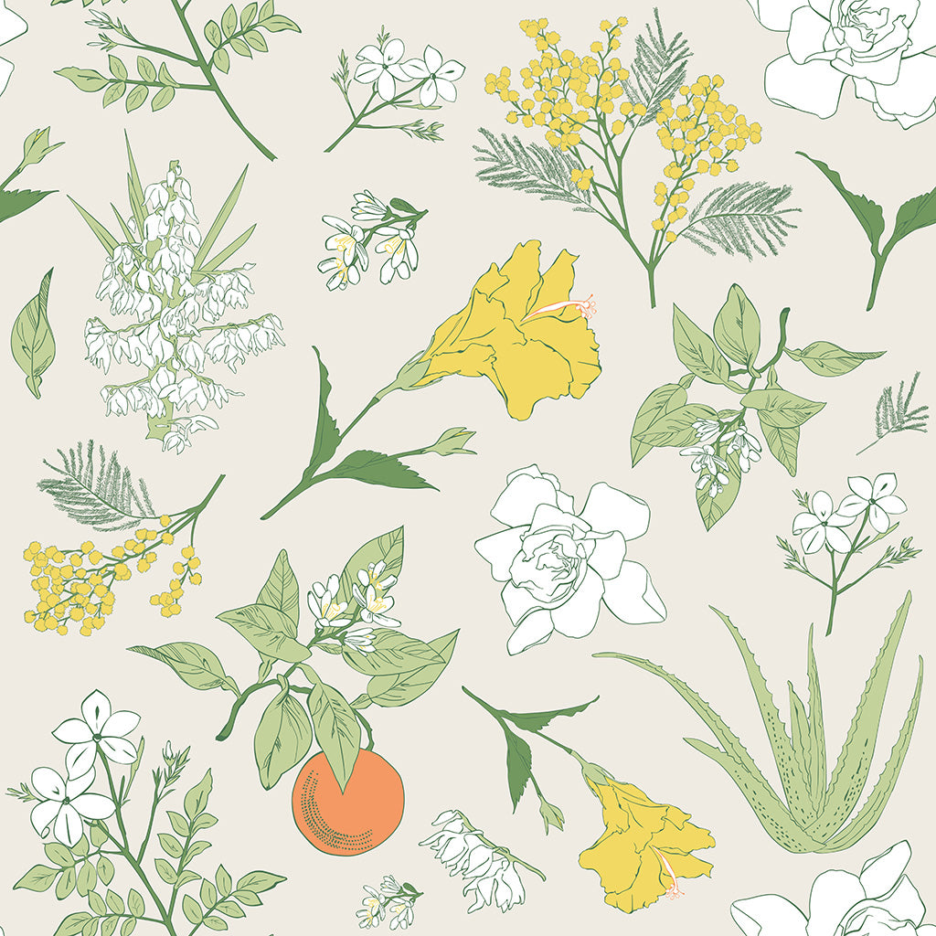 Flora Vista Wallpaper -Multicolor/Ivory