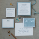 Color Block Modern Wedding Invitation