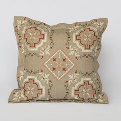 Tierra Cielo Pillow Cover - Embroidered Linen Pillow