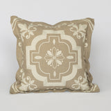 Tierra Ivory Pillow Cover - Embroidered Linen Pillow