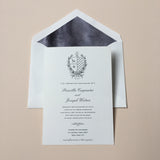 Classic Crest Wedding Invitation