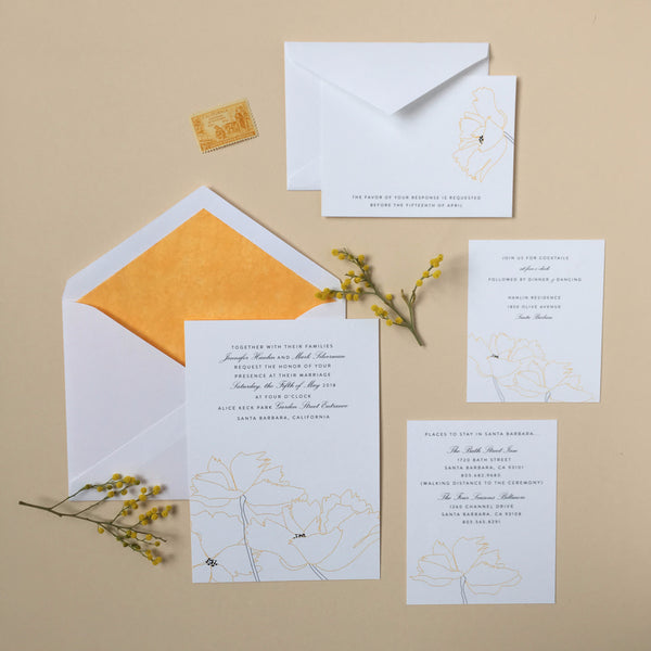 Poppy Wedding Invitation