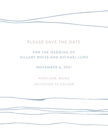 modern line save the date