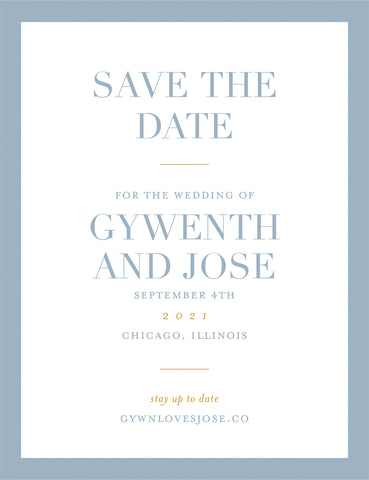 Color Block Save the Date