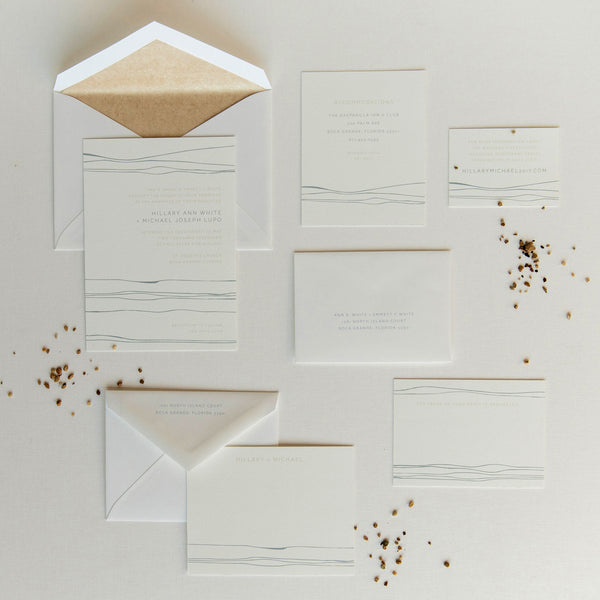 Las Canoas Wedding Invitation