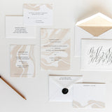 Marble wedding invitation