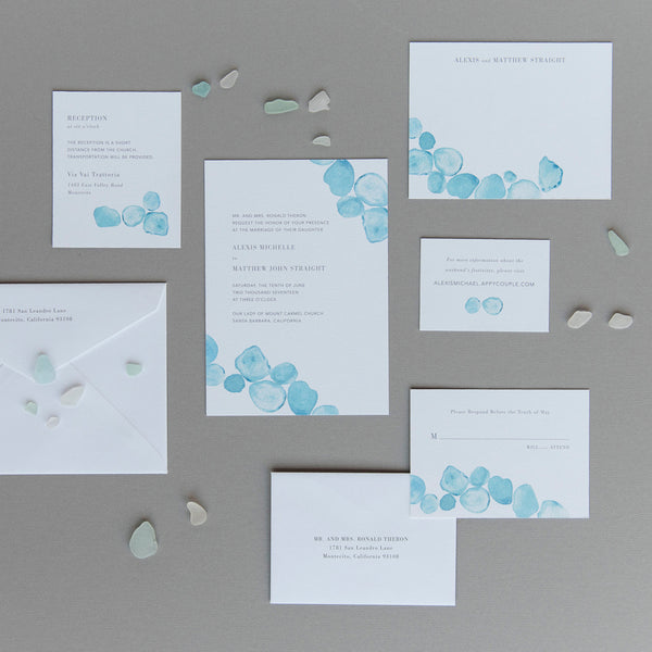 Seaglass Wedding Invitation