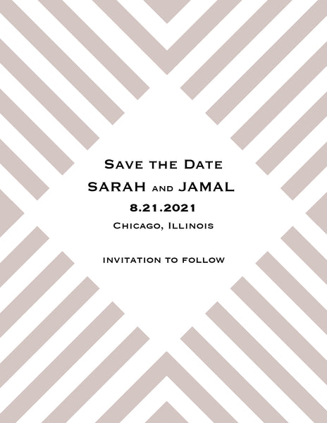 Stripes Save the Date