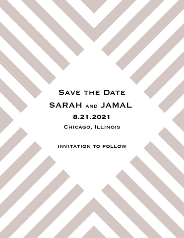Stripes Save the Date