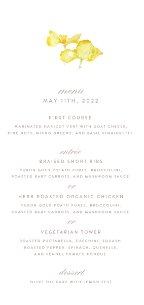 Amapola Menu