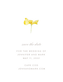 watercolor yellow flower save the date