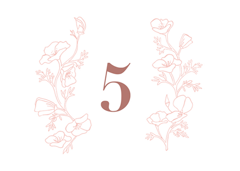 Botanical Wreath Table Number