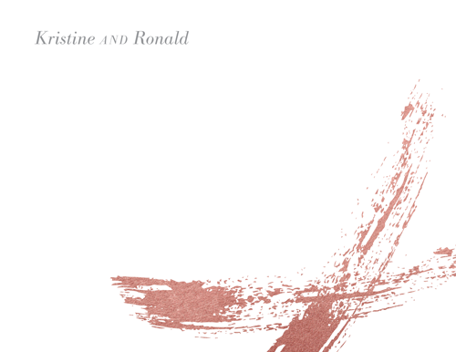Brushstroke Thank you card