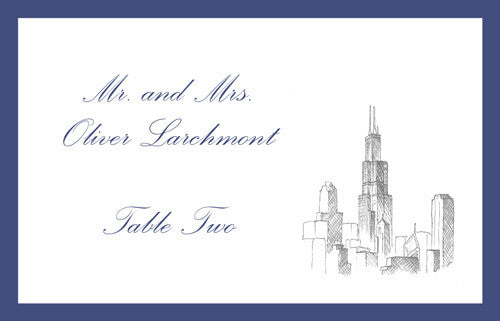 Chicago Skyline Escort Card