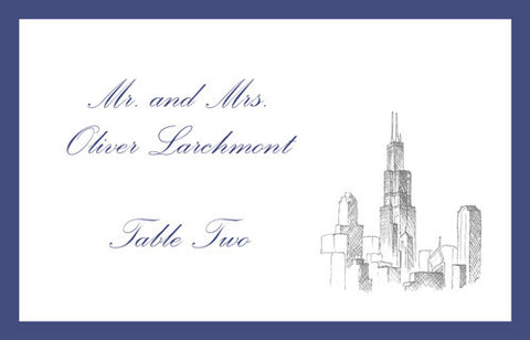 Chicago Skyline Escort Card