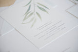 Eucalyptus Watercolor Wedding Invitation