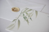 Eucalyptus Watercolor Wedding Invitation