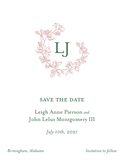 Magnolia Monogram Wedding Invitation