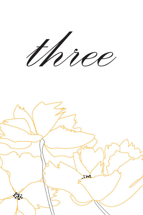 Poppy Table Number
