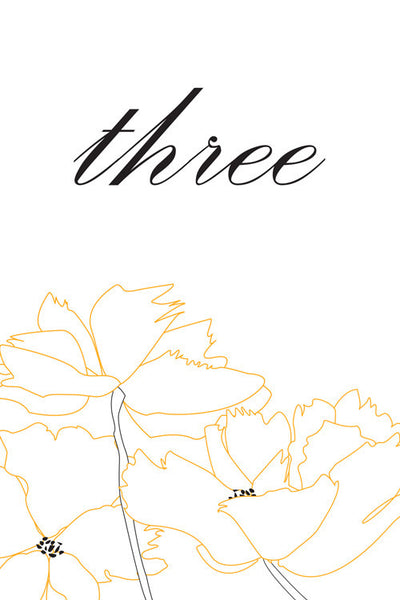 Poppy Table Number