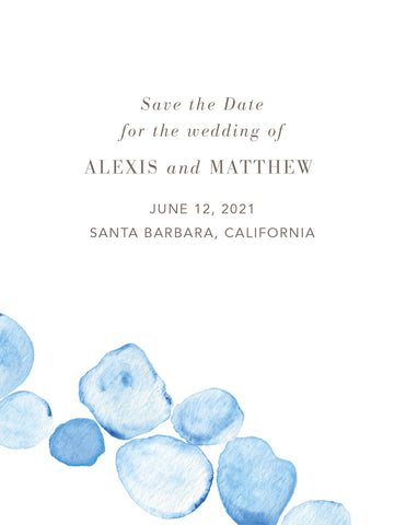 watercolor seaglass save the date