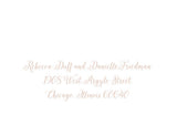 Shibori  Escort Card