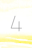 Watercolor Table Number