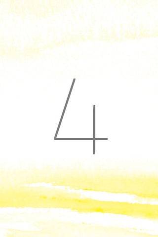 Watercolor Table Number
